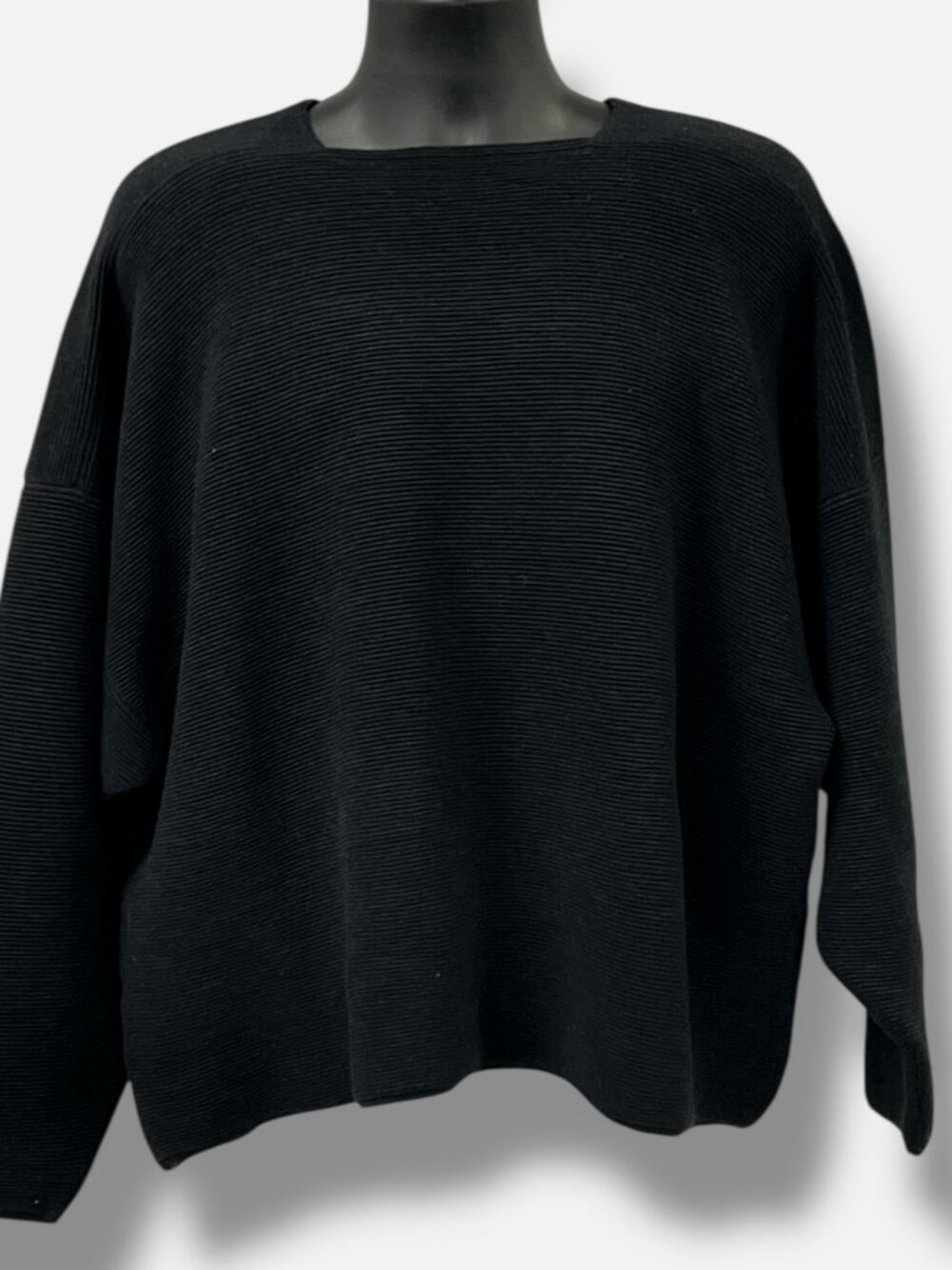 Fear of God Men's Black Straight Neck Pullover Wool Ottoman Sweater Size M